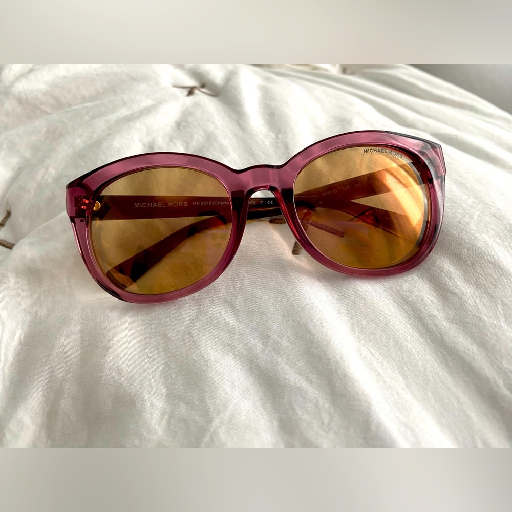 Michael Kors Pink Sunglasses in Brown Tint